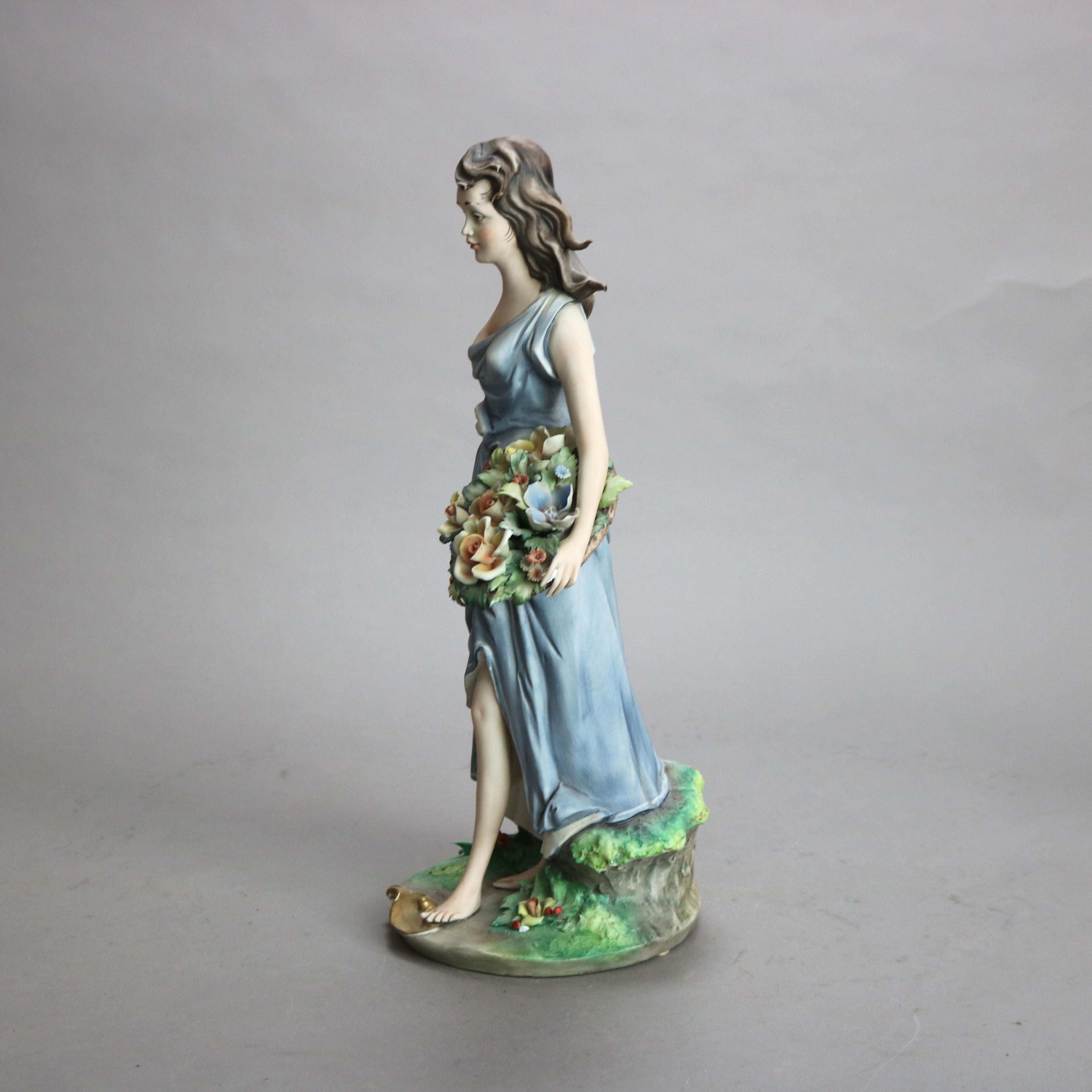 Porcellana Antica porcellana italiana di bisquit dipinta a mano di Capodimonte 