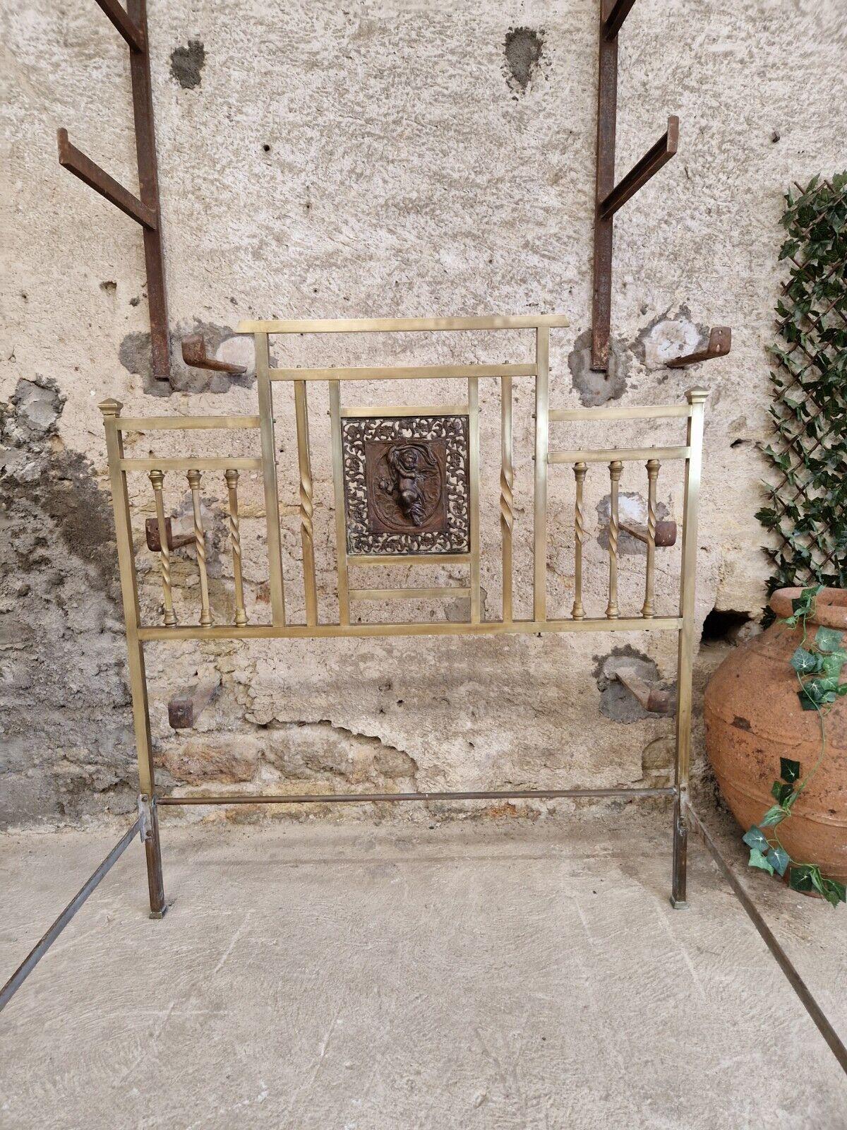 Antique Italian Brass Bed Art Nouveau Period  For Sale 7