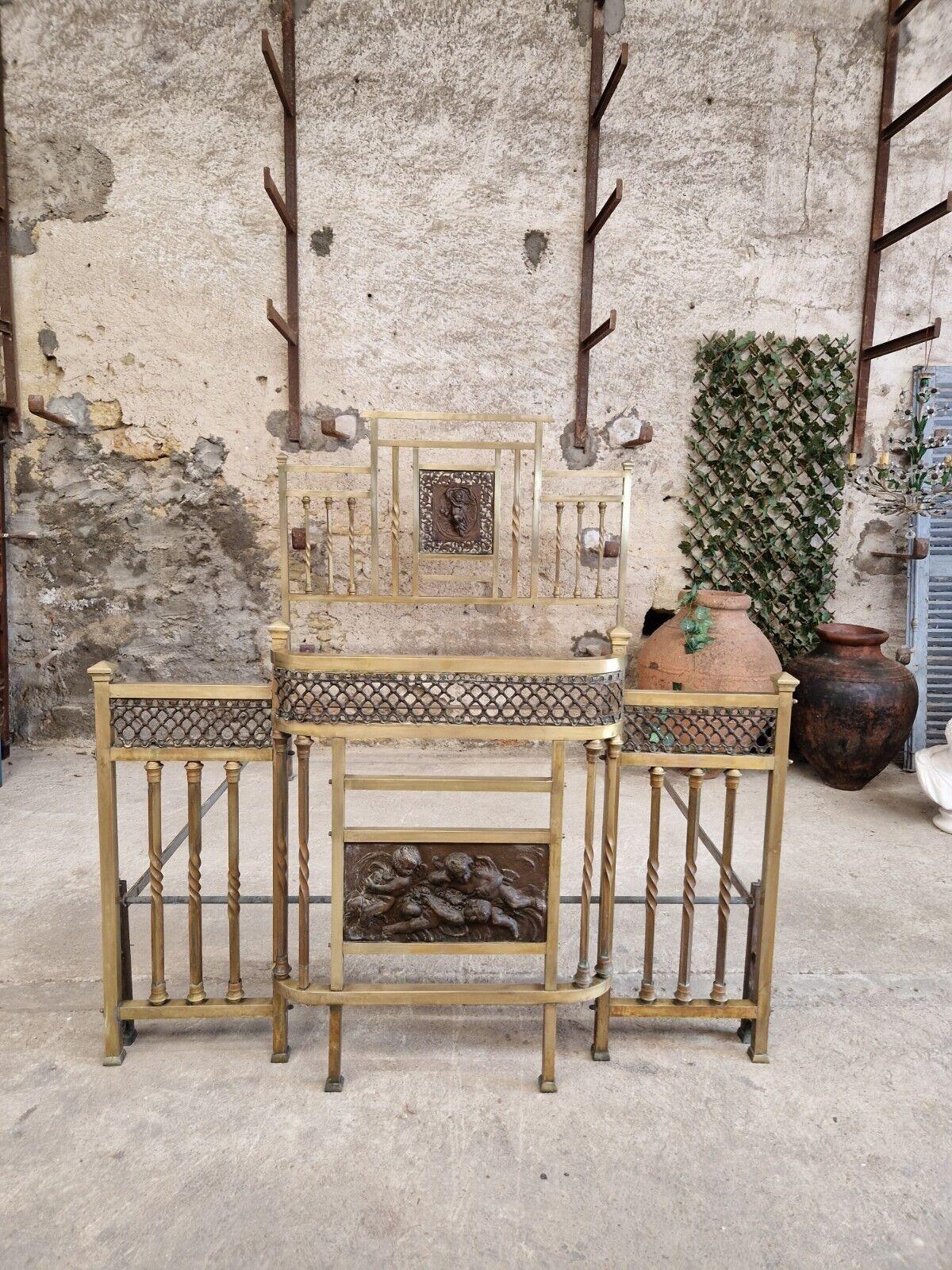 Antique Italian Brass Bed Art Nouveau Period  For Sale 8