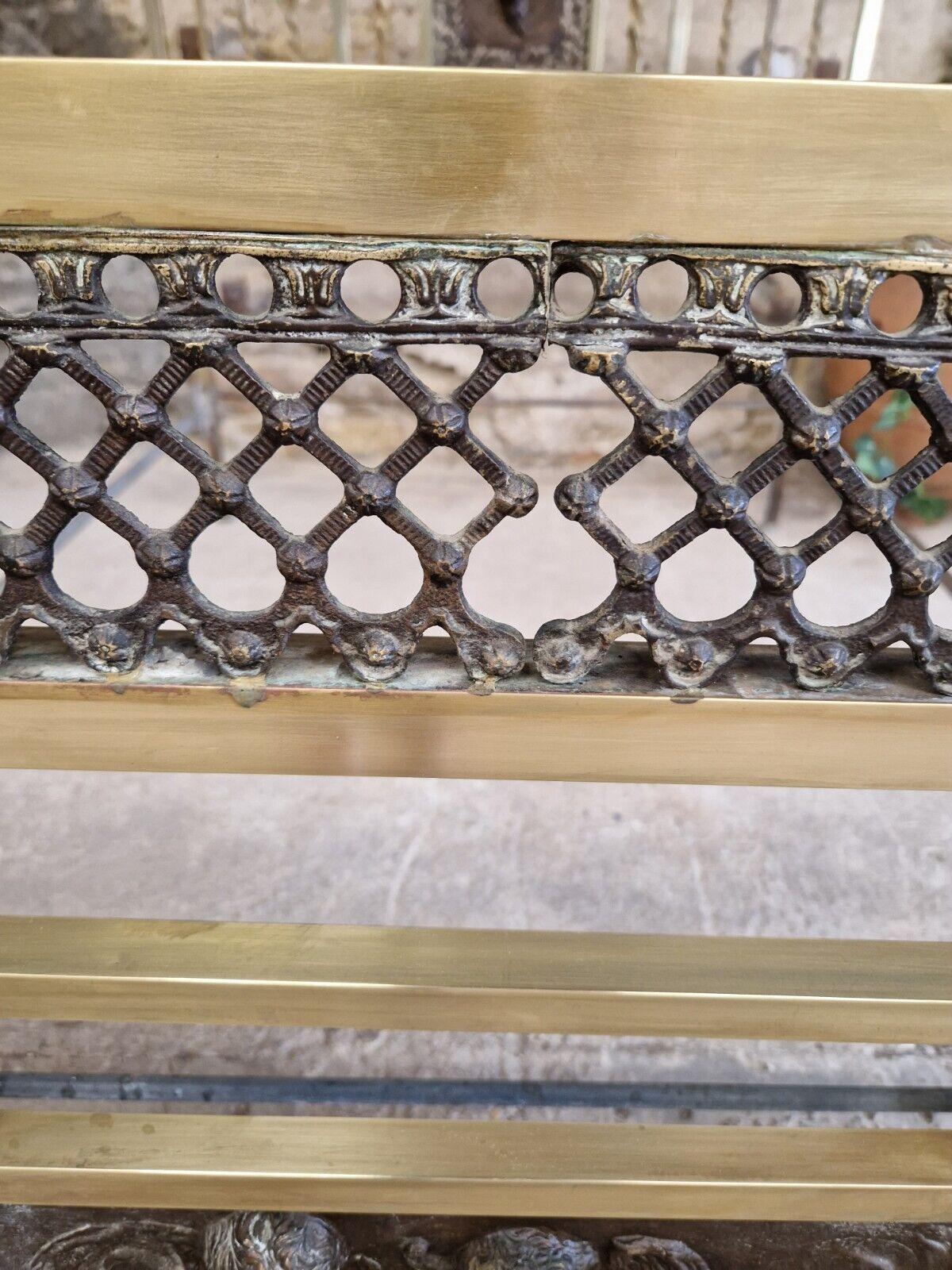 Antique Italian Brass Bed Art Nouveau Period  For Sale 11