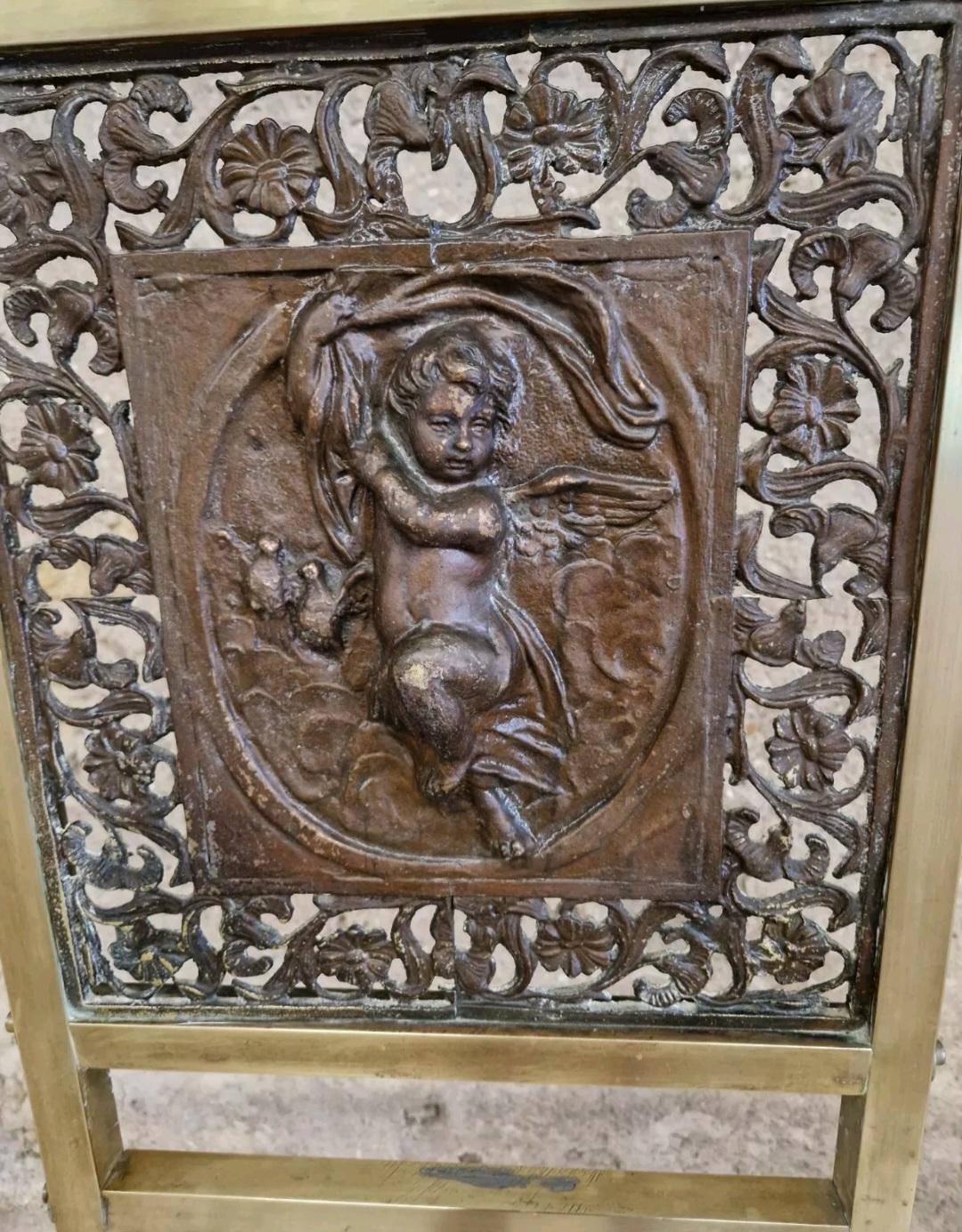 Lit italien ancien en laiton de la période Art nouveau en vente 7
