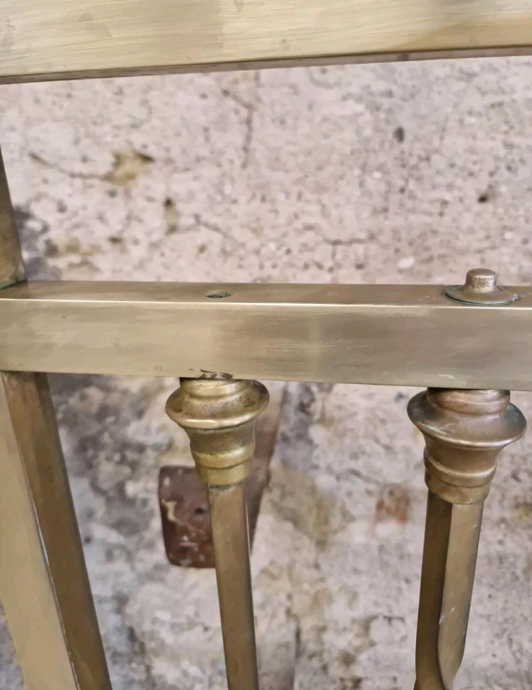 Lit italien ancien en laiton de la période Art nouveau en vente 1