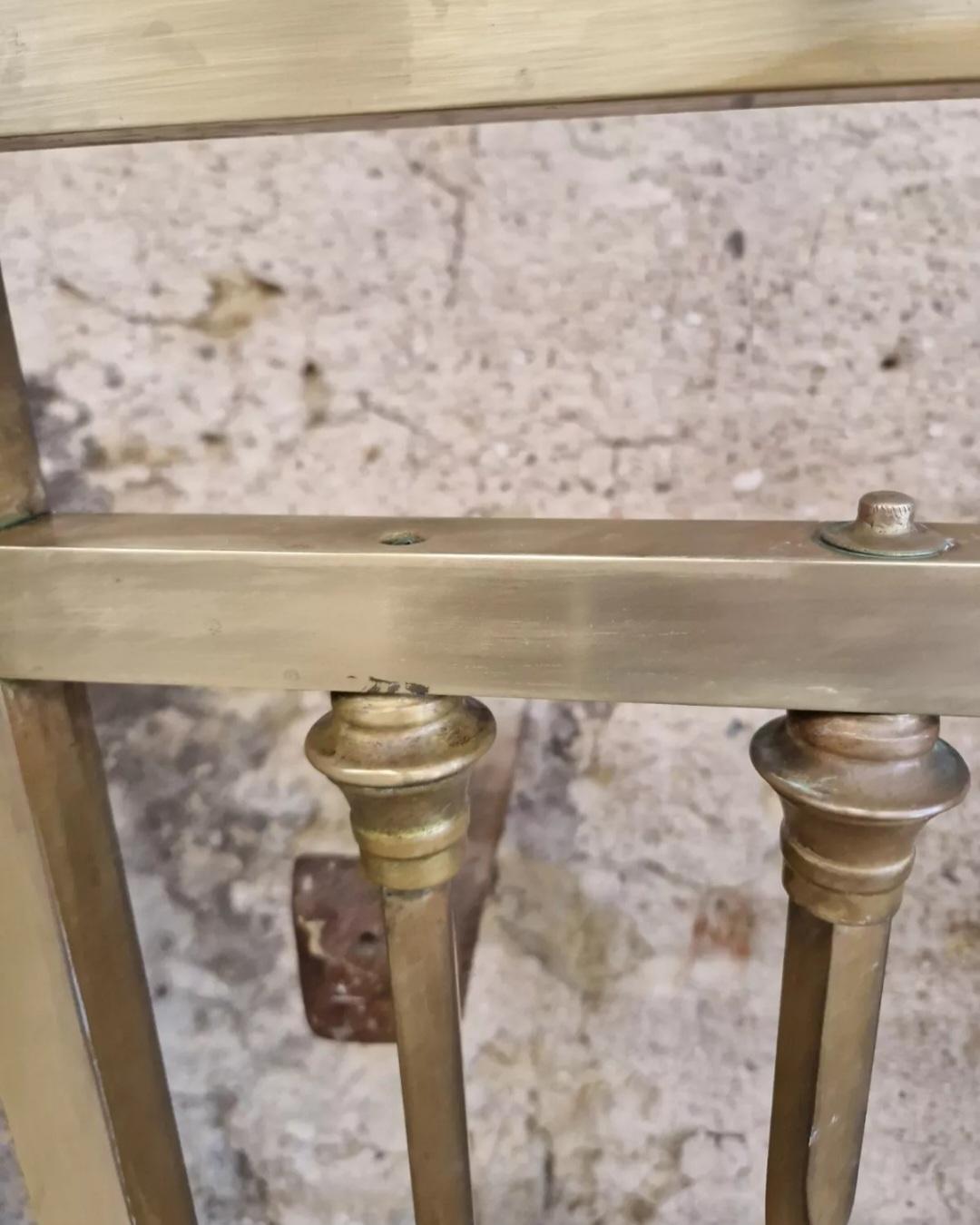 Antique Italian Brass Bed Art Nouveau Period For Sale 3
