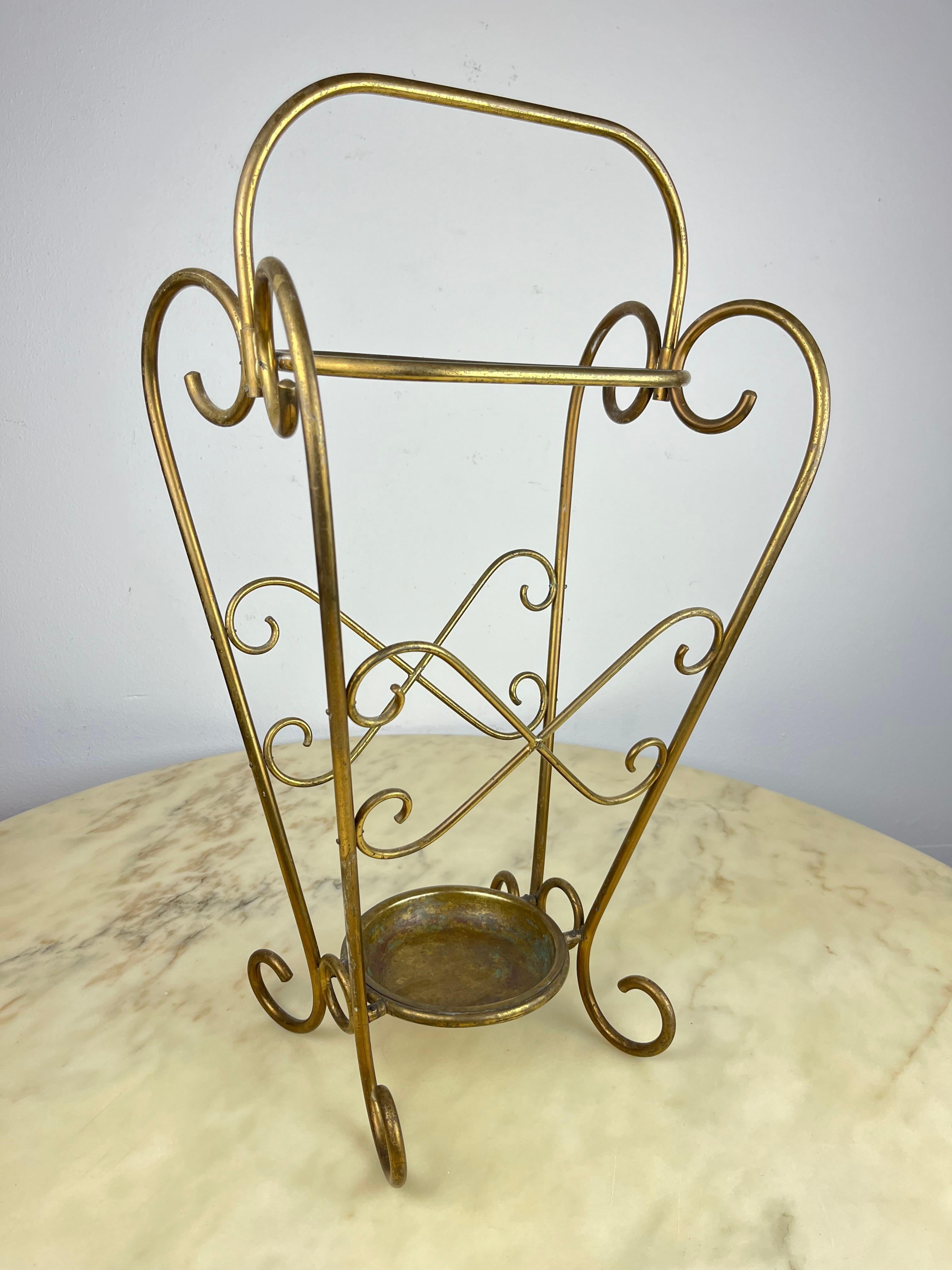 Antique Italian brass umbrella stand, 1950s
Good condition, found in a noble apartment.