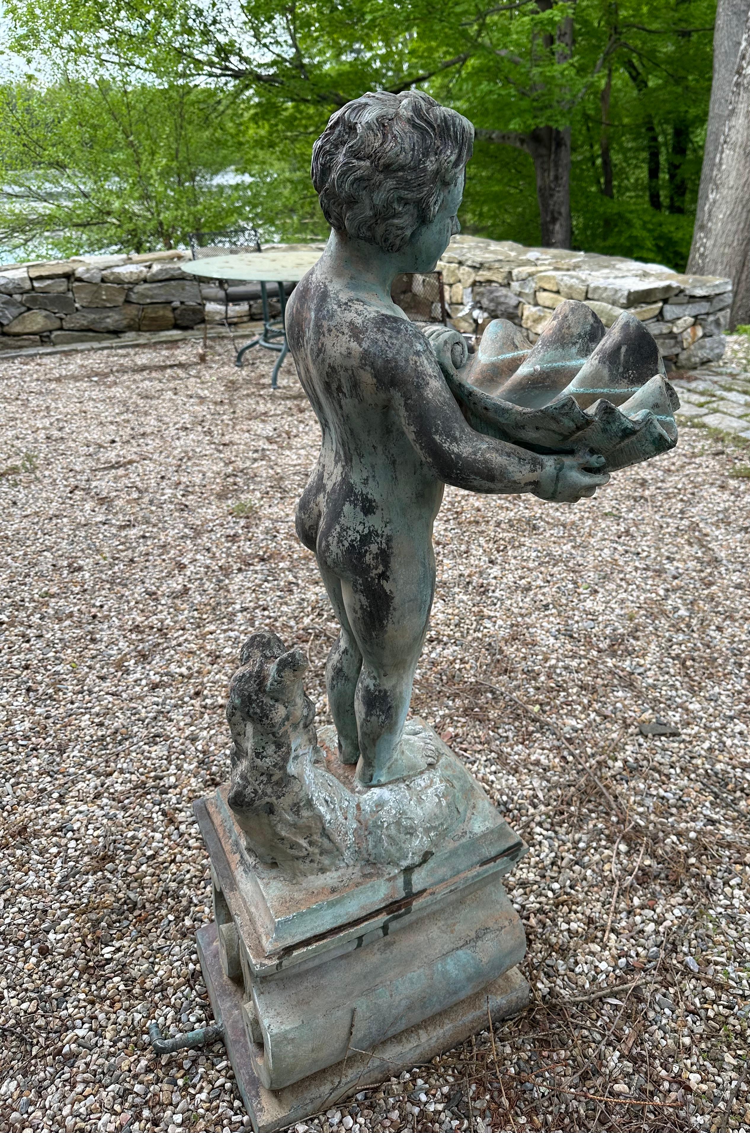 Antica fontana o vasca per uccelli in bronzo italiano in vendita 1
