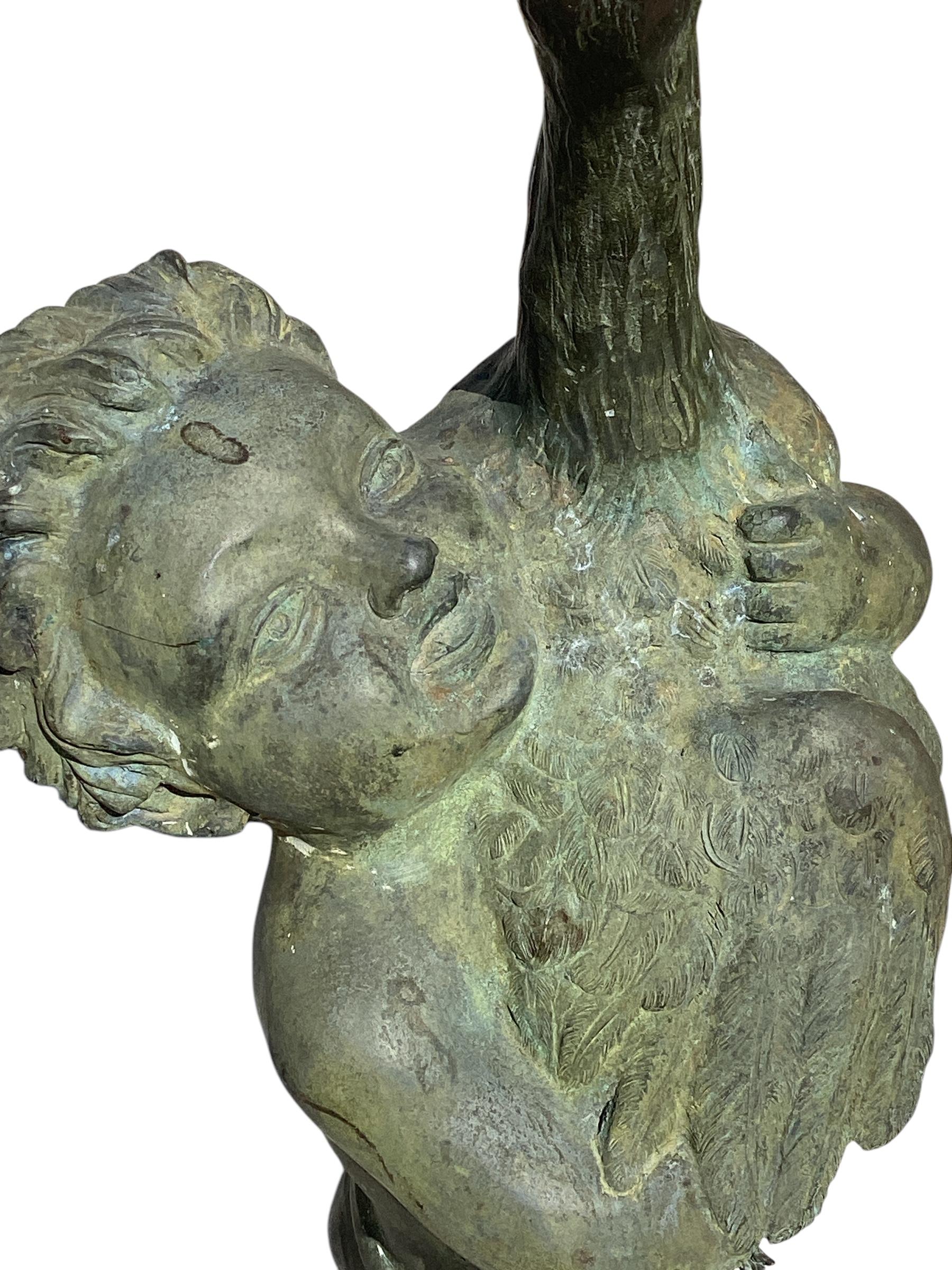 Romano classico Fontana antica in bronzo italiano in vendita
