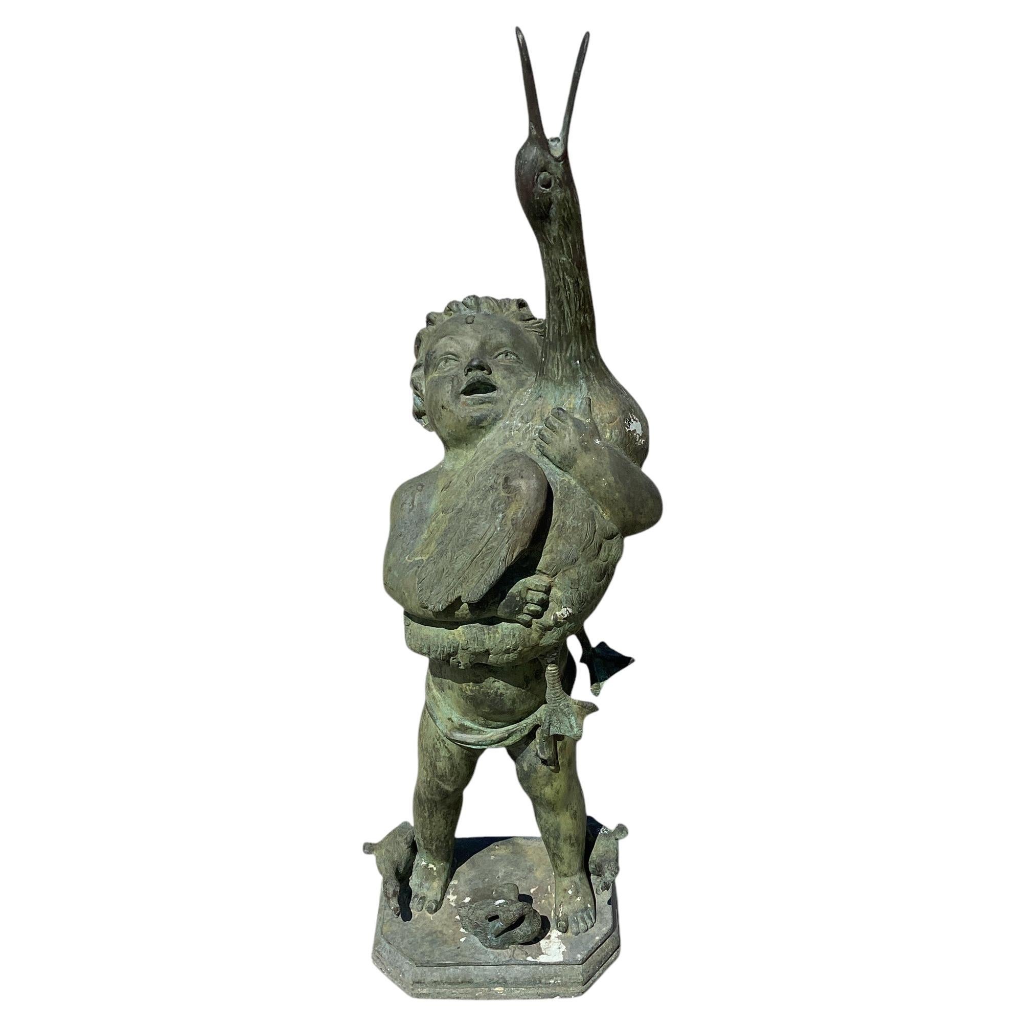 Antiker italienischer Bronzebrunnen