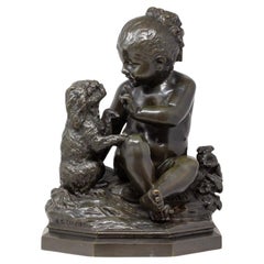 Ancienne sculpture italienne en bronze d'Antonio Lanzirotti