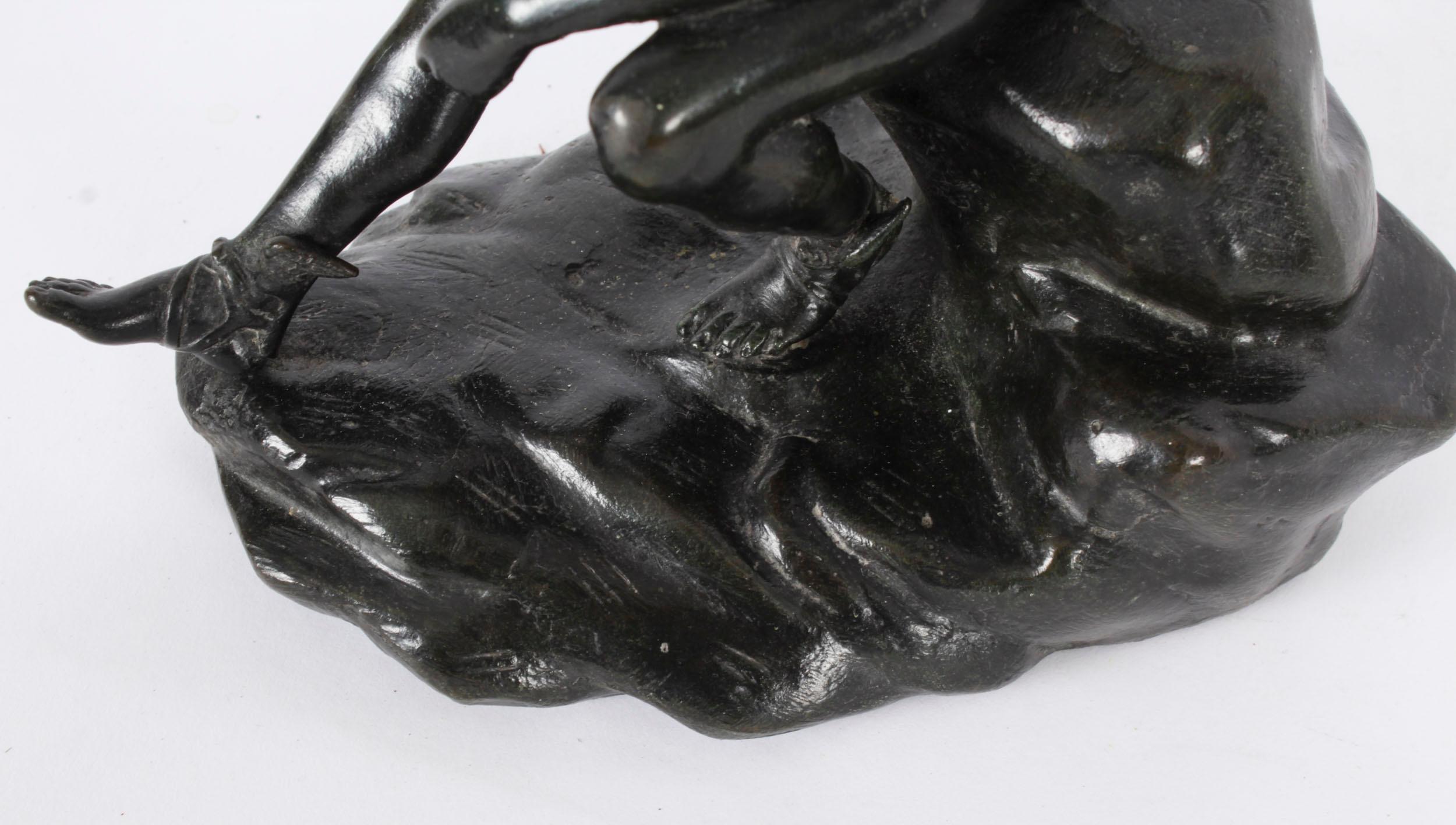 Sculpture italienne ancienne en bronze Herme Naples Italie 19ème siècle en vente 8