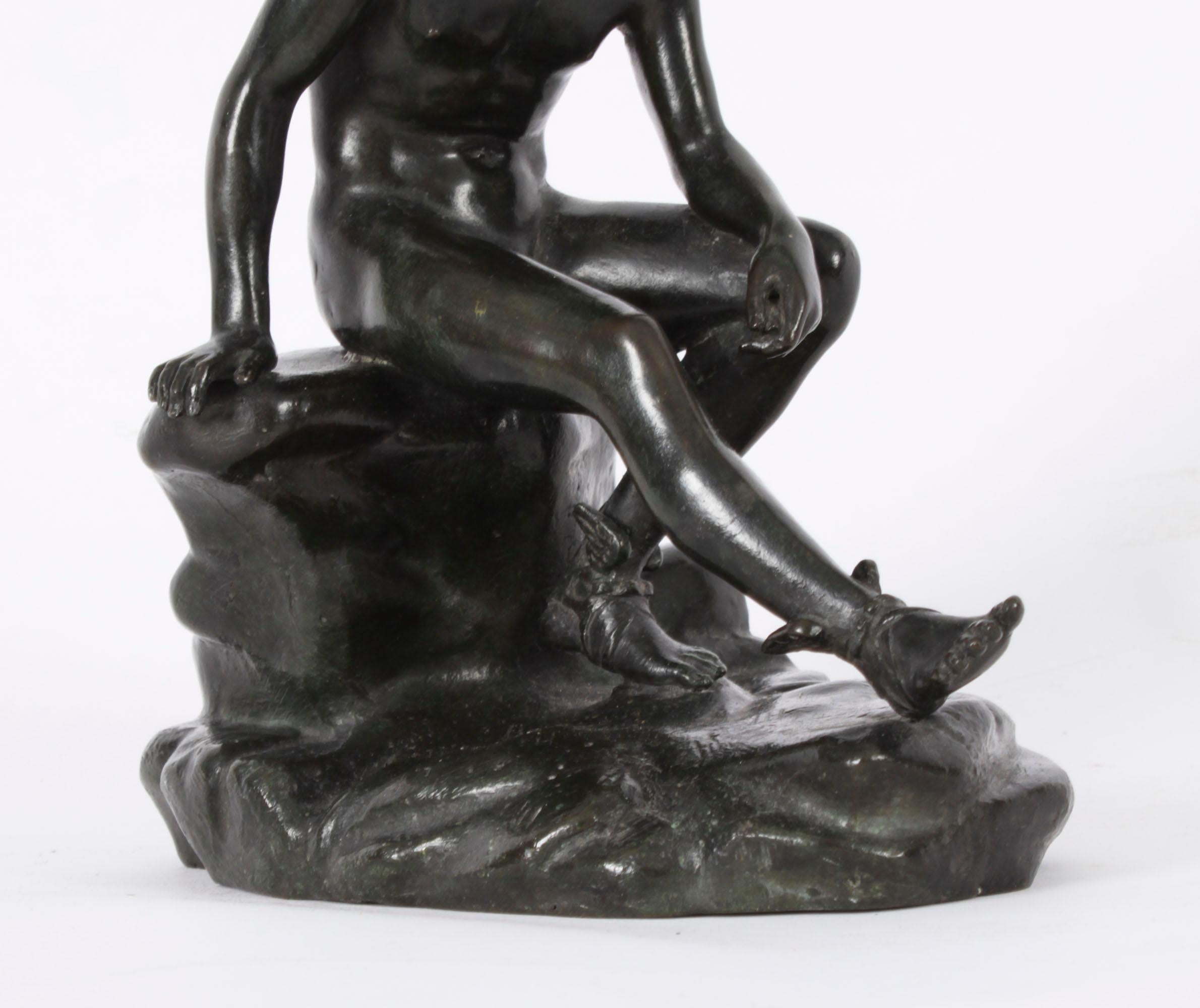 Bronze Sculpture italienne ancienne en bronze Herme Naples Italie 19ème siècle en vente