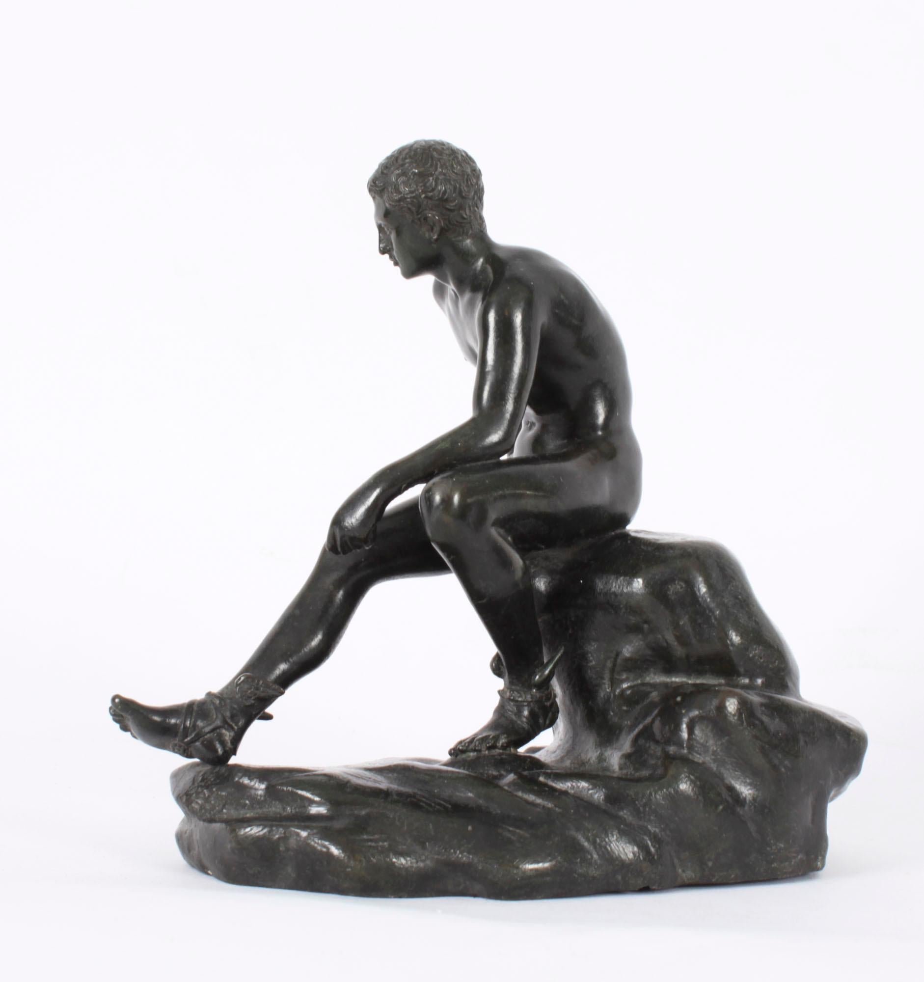 Sculpture italienne ancienne en bronze Herme Naples Italie 19ème siècle en vente 1