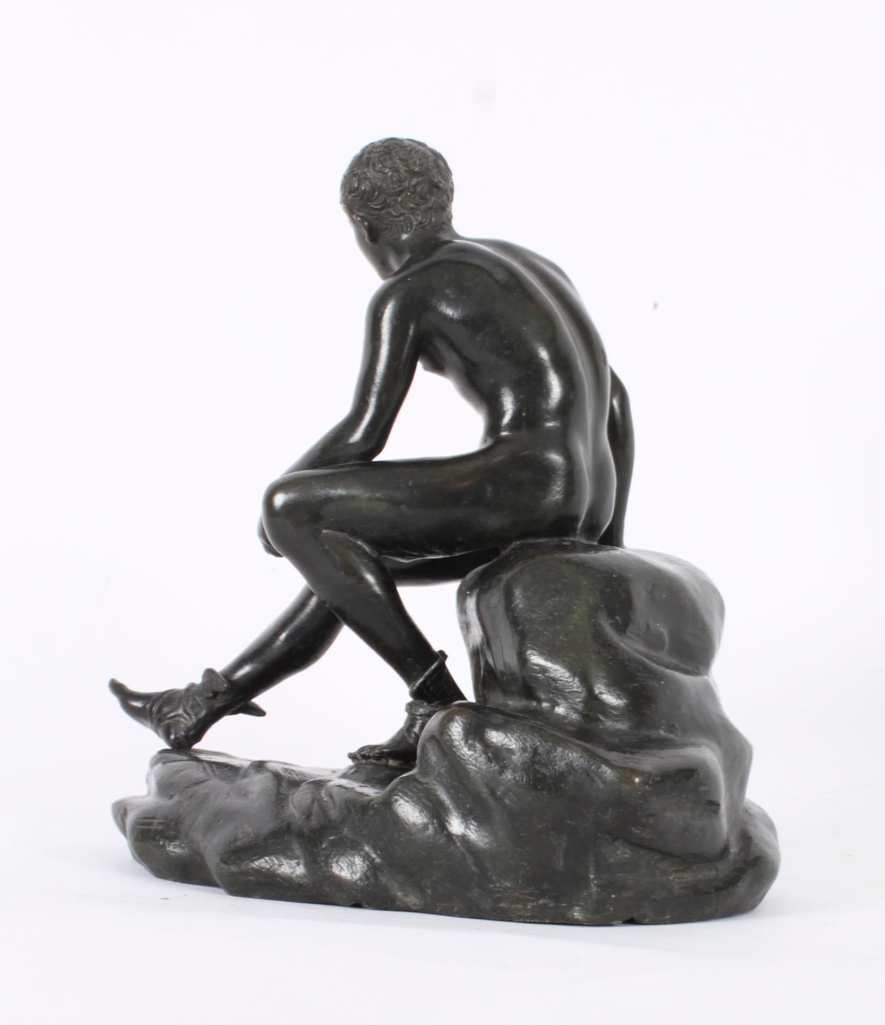 Sculpture italienne ancienne en bronze Herme Naples Italie 19ème siècle en vente 2