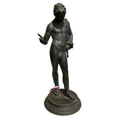 Antique Italian Bronze Sculpture Narcissus