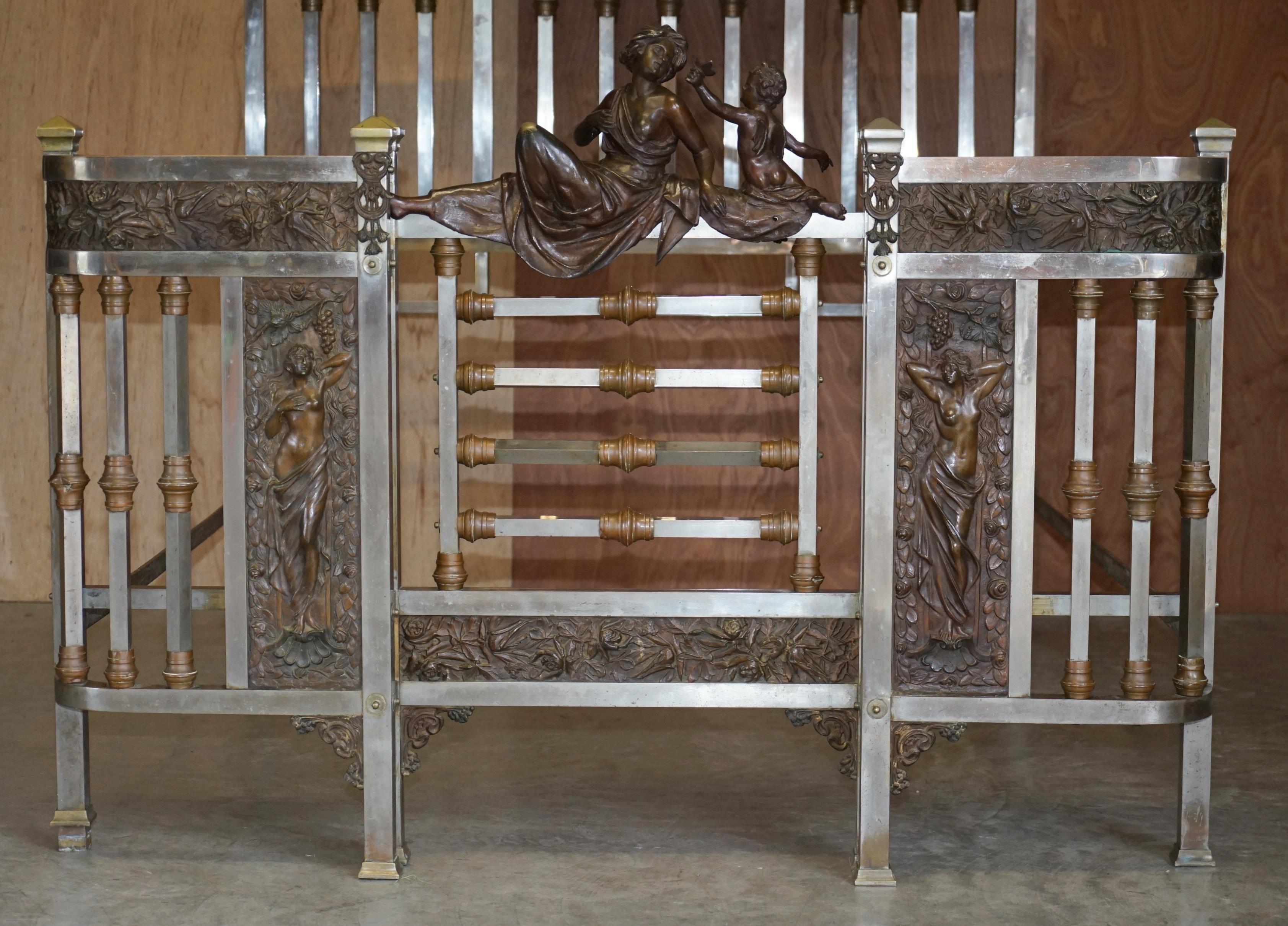 vintage chrome bed frame