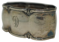 Antique Italian Buccellati Sterling Silver 925 Napkin Ring Monogram D 25g