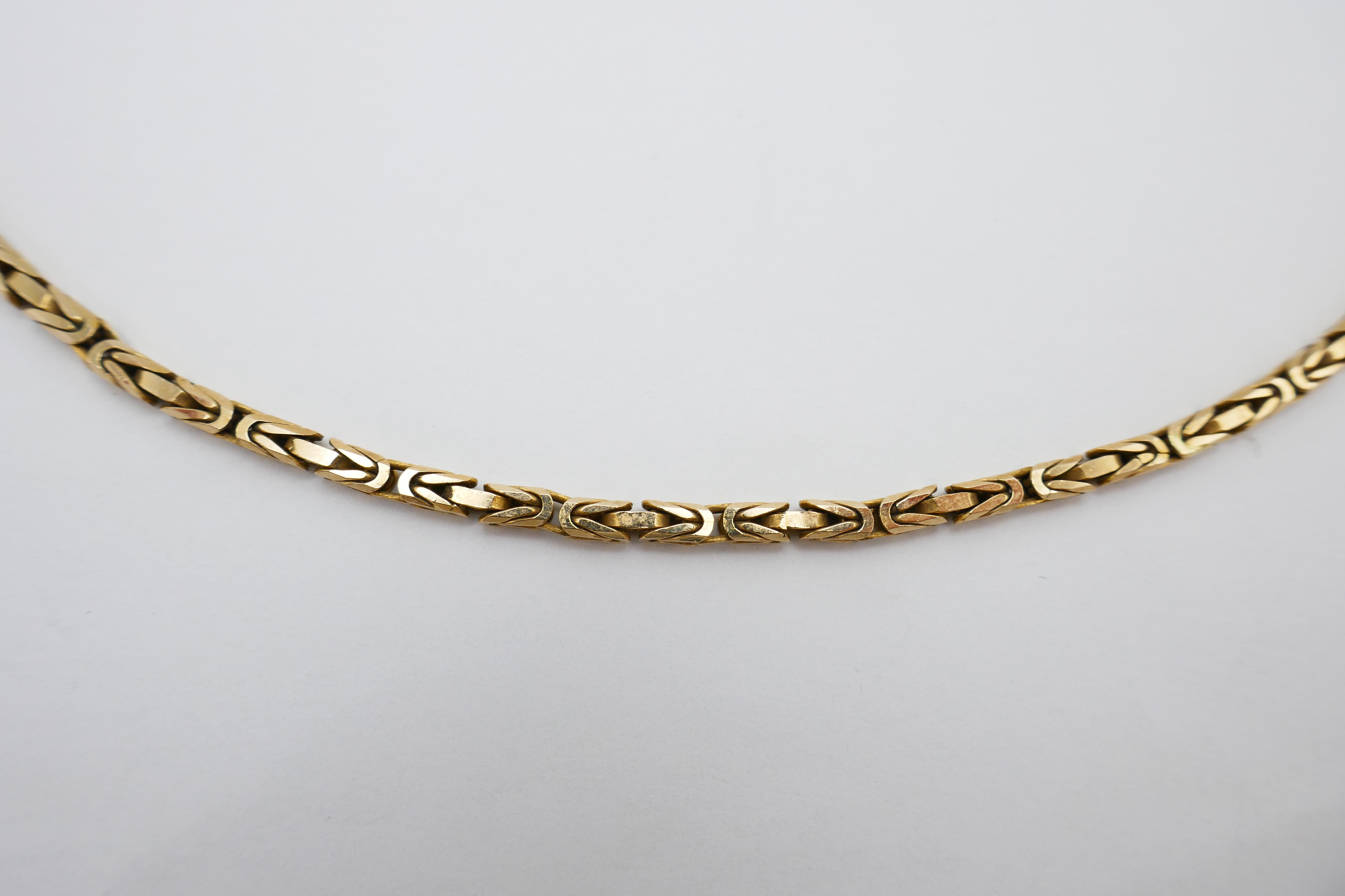 Women's or Men's Antique Italian Byzantine Yellow Gold Chain Necklace