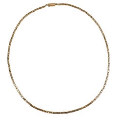 Antique Italian Byzantine Yellow Gold Chain Necklace