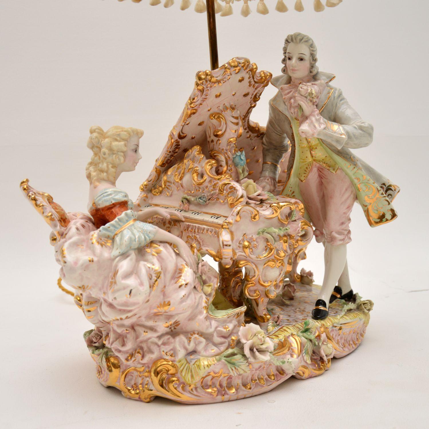 capodimonte porcelain lamp