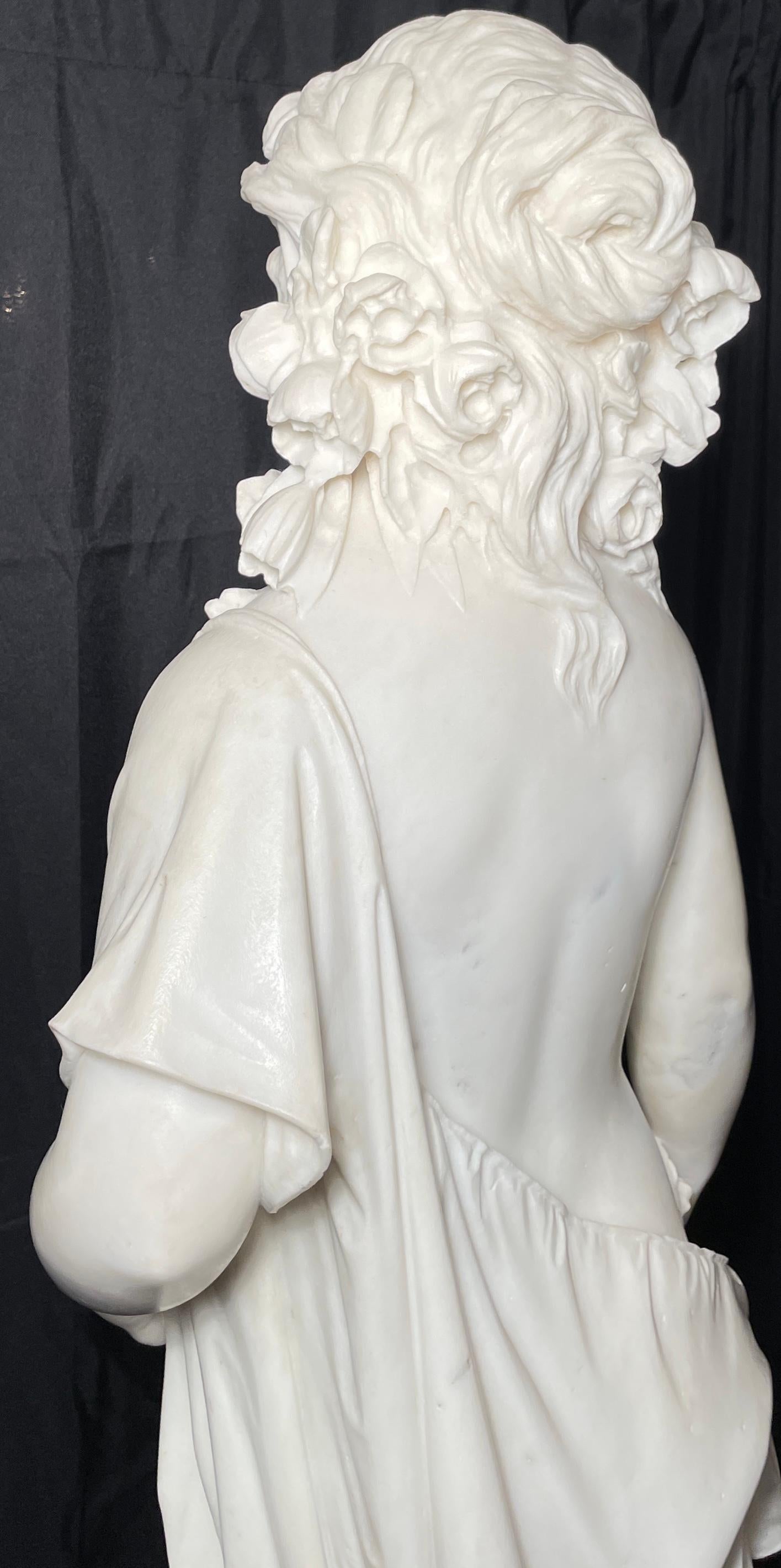 Sculpture italienne ancienne en marbre de Carrare par Raffaello Romanelli, vers 1890 en vente 5
