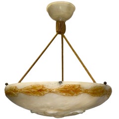 Antique Italian Carved Alabaster Fixture