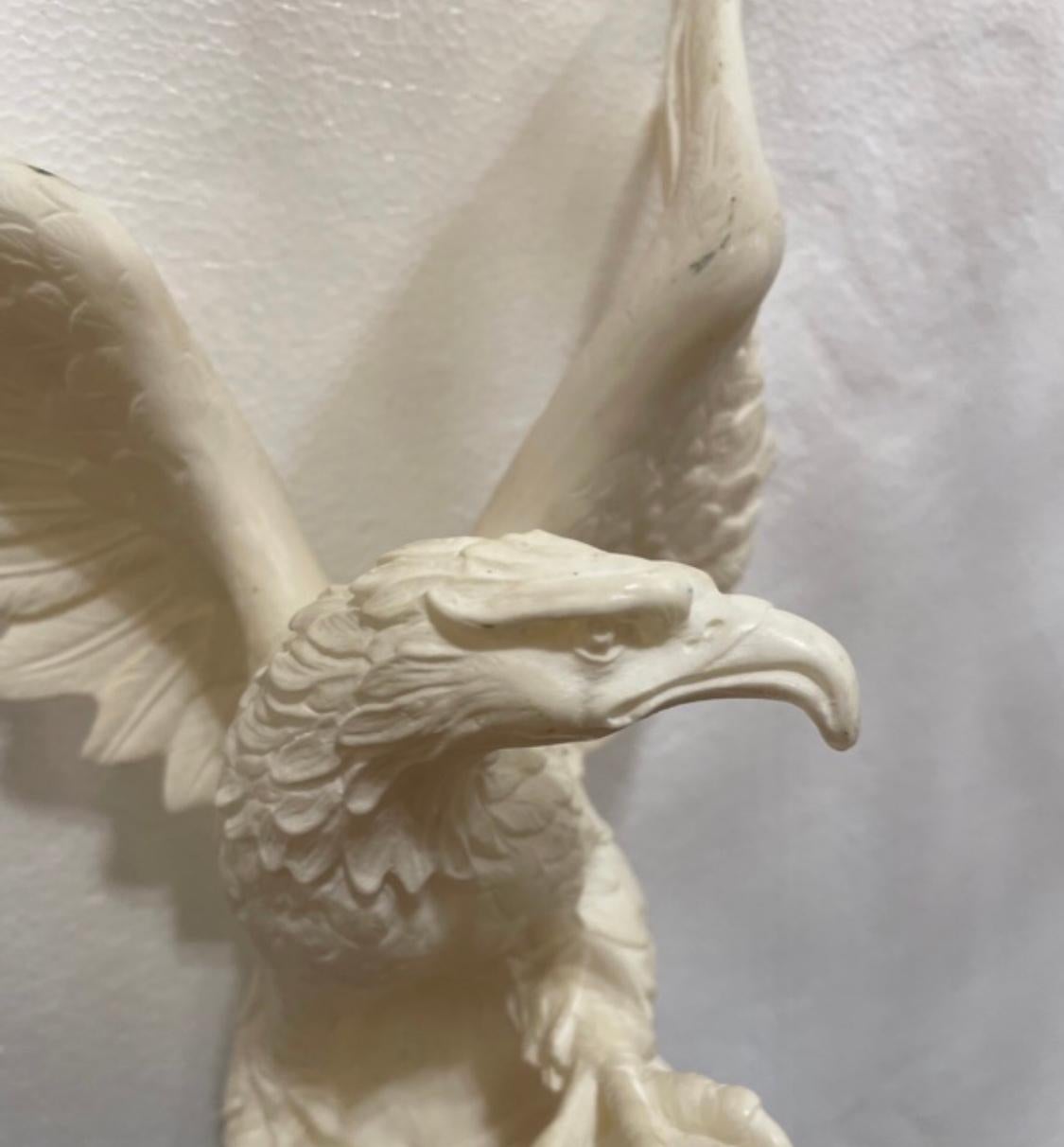 American Colonial Antique Italian Carved Eagle Sculpture For Sale