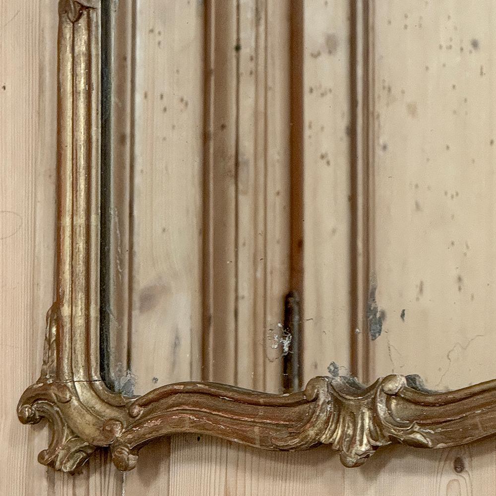 Antike italienische geschnitzt Giltwood Rokoko-Stil Spiegel im Angebot 6