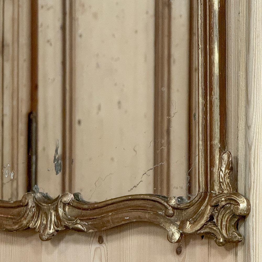 Antike italienische geschnitzt Giltwood Rokoko-Stil Spiegel im Angebot 7