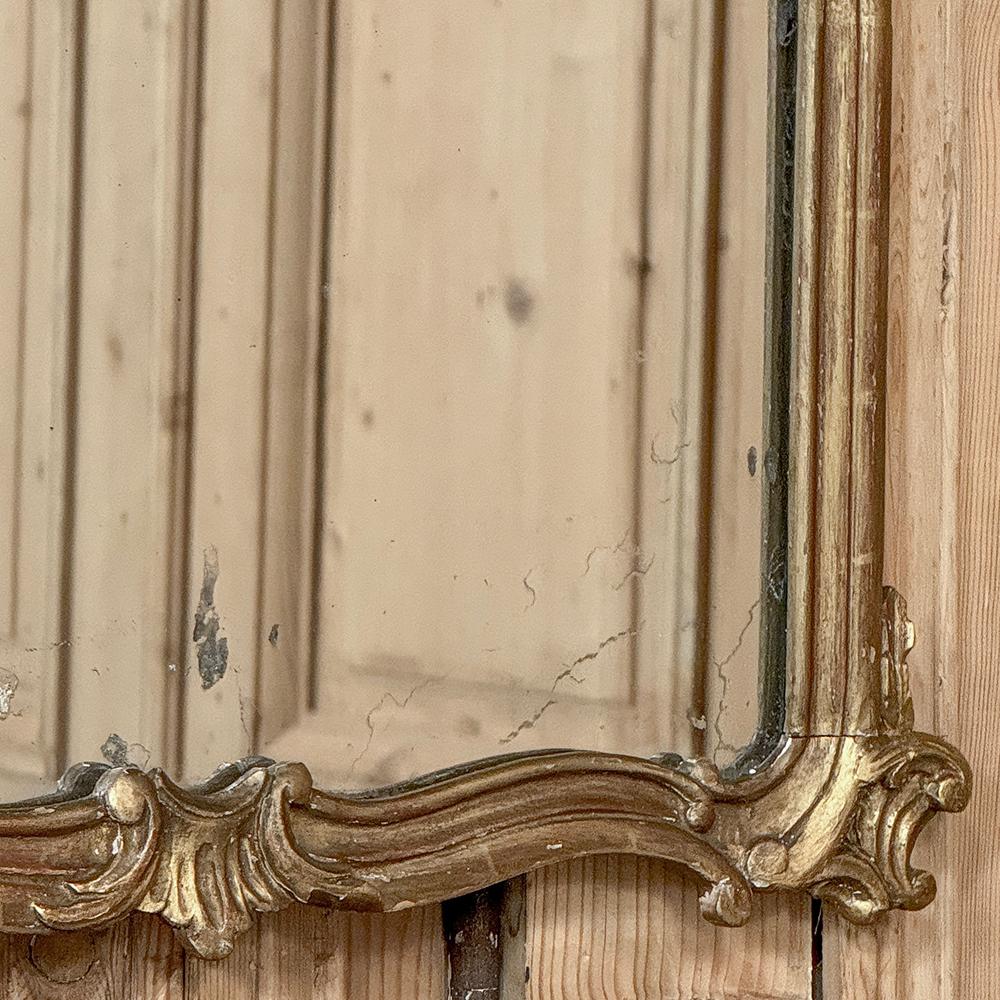 Antike italienische geschnitzt Giltwood Rokoko-Stil Spiegel im Angebot 2