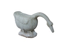 Italian Carved Stone Goose Geese Bird Garden Sculpture Statue 24"