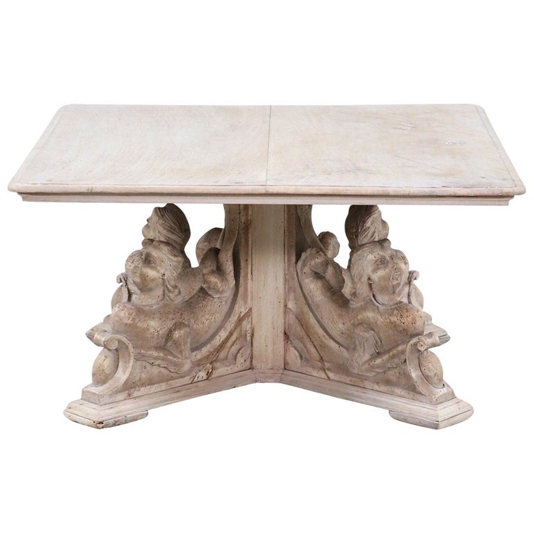 Antique Italian Carved Wood Coffee Table at 1stDibs