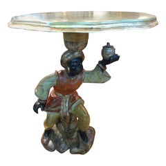 Antique Italian Carved Wood Orientalist Table