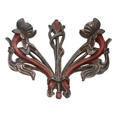 Antique Italian Carved Wood Sconces