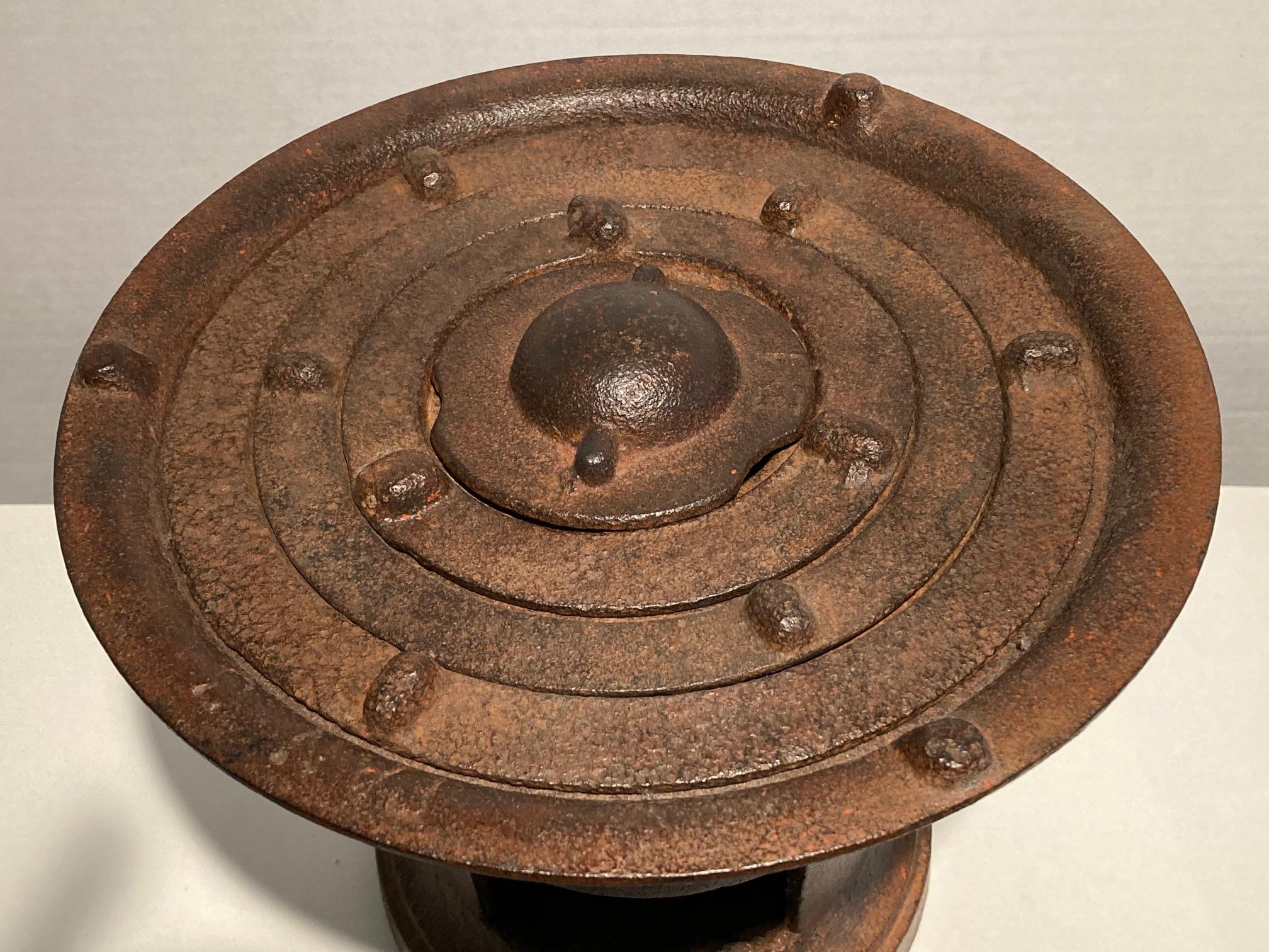 Molded Antique Italian Cast Iron Cooking Grill
