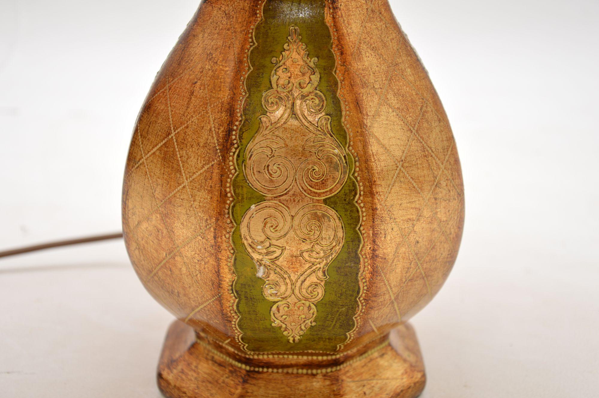 Antique Italian Ceramic Table Lamp In Good Condition In London, GB