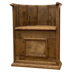 Chaise italienne d'antiquités en chêne blanchi