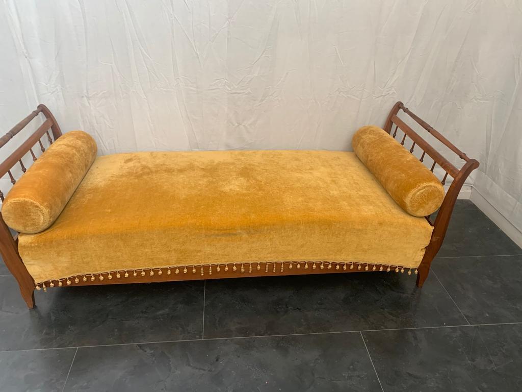 Cherry wood center sofa, early '900.