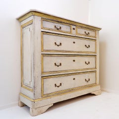 19th Century Antique Italian Chest of Drawers with Marble Top