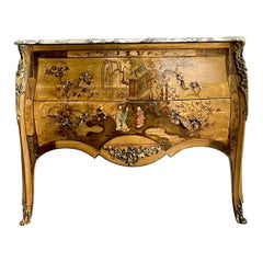 Antique Italian Chinoiserie Style Commode
