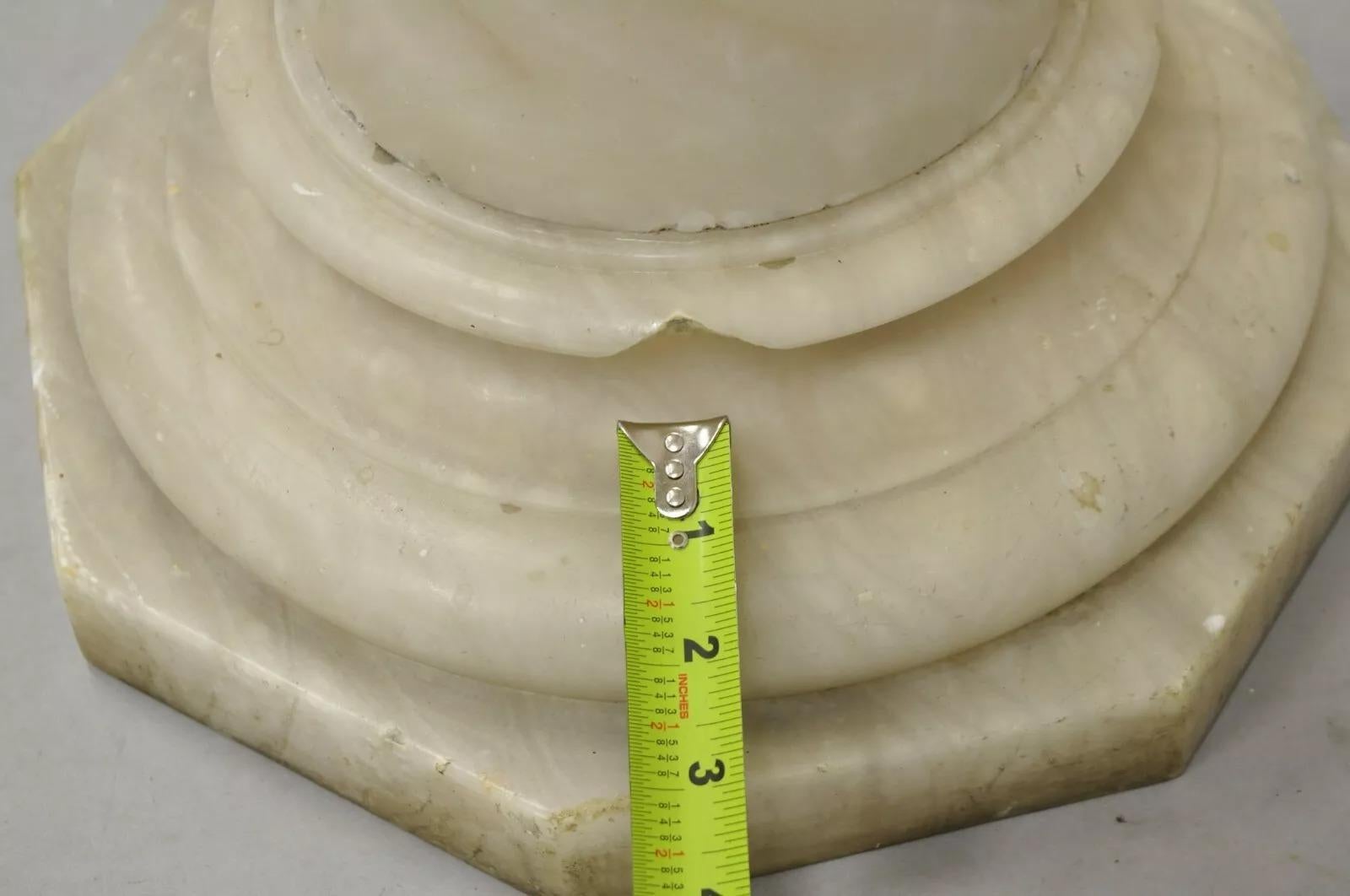20th Century Antique Italian Classical Alabaster Marble Spiral Column 28