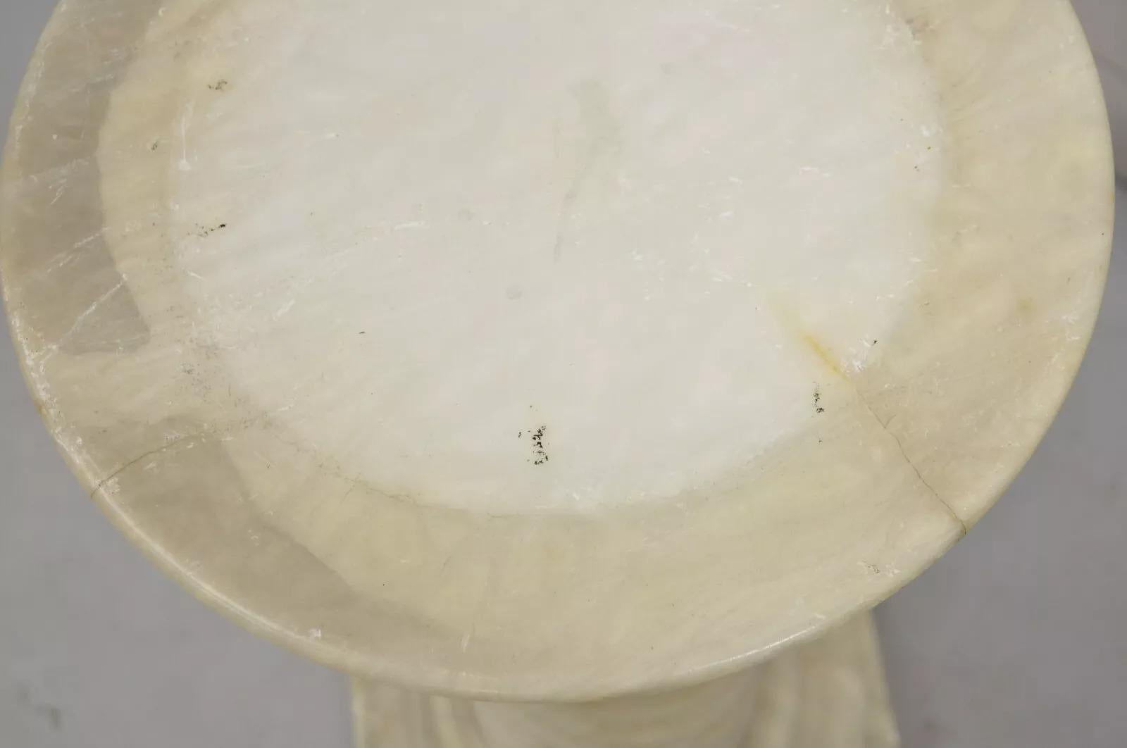 Antique Italian Classical Alabaster Marble Spiral Column 28