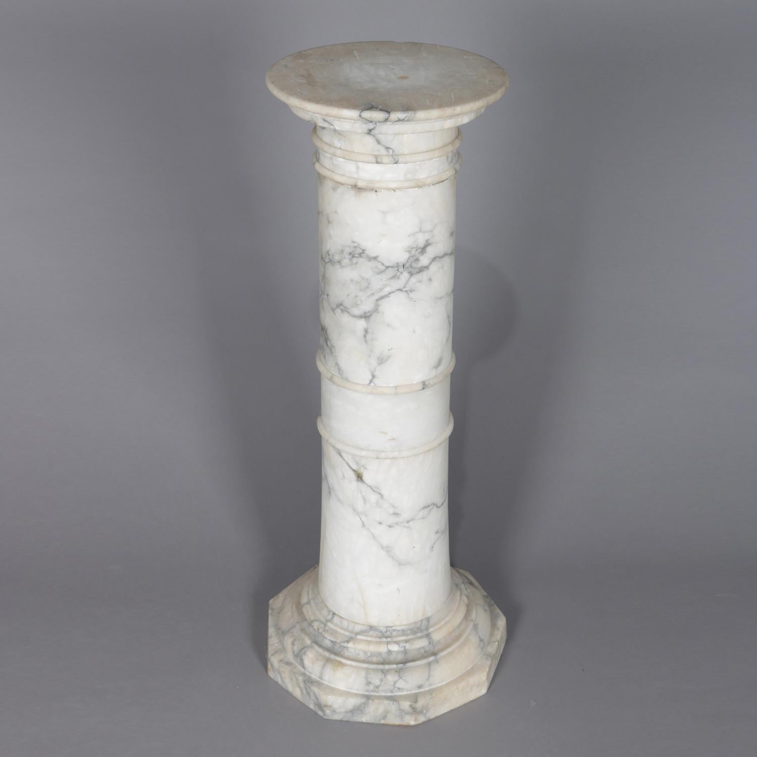 Antique Italian Classical Corinthian Column Sculpture Display Pedestal (Klassisch-griechisch)