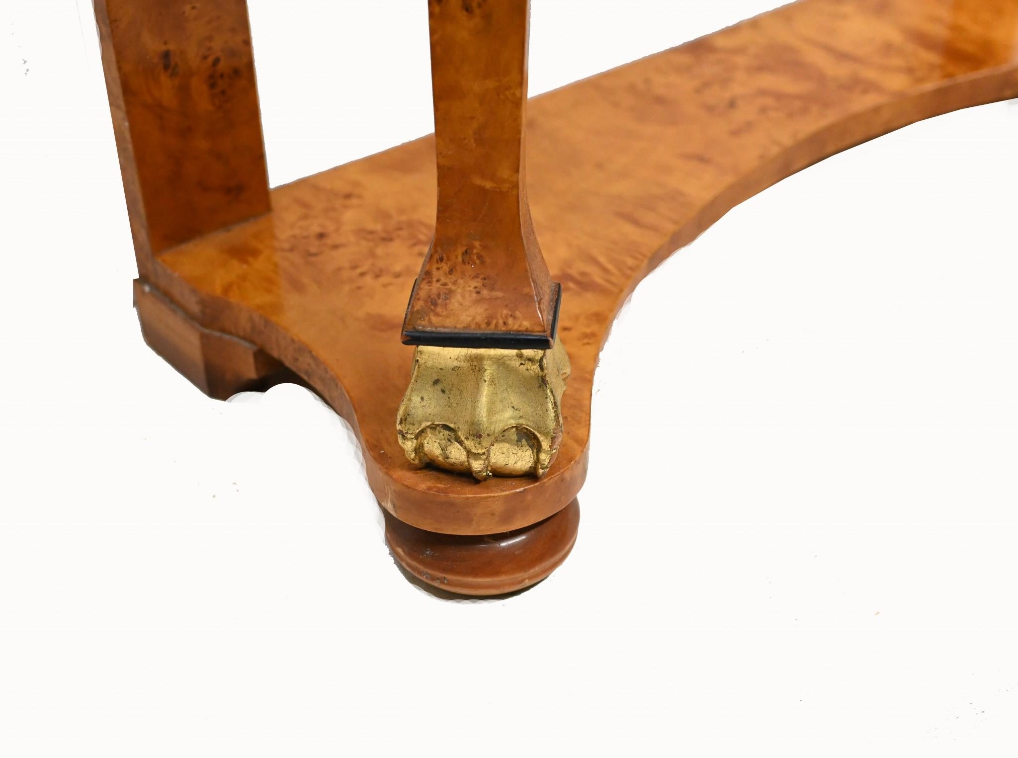 Antike italienische Konsole Tisch und Spiegel Satinholz Ebenholz Inlay im Angebot 7