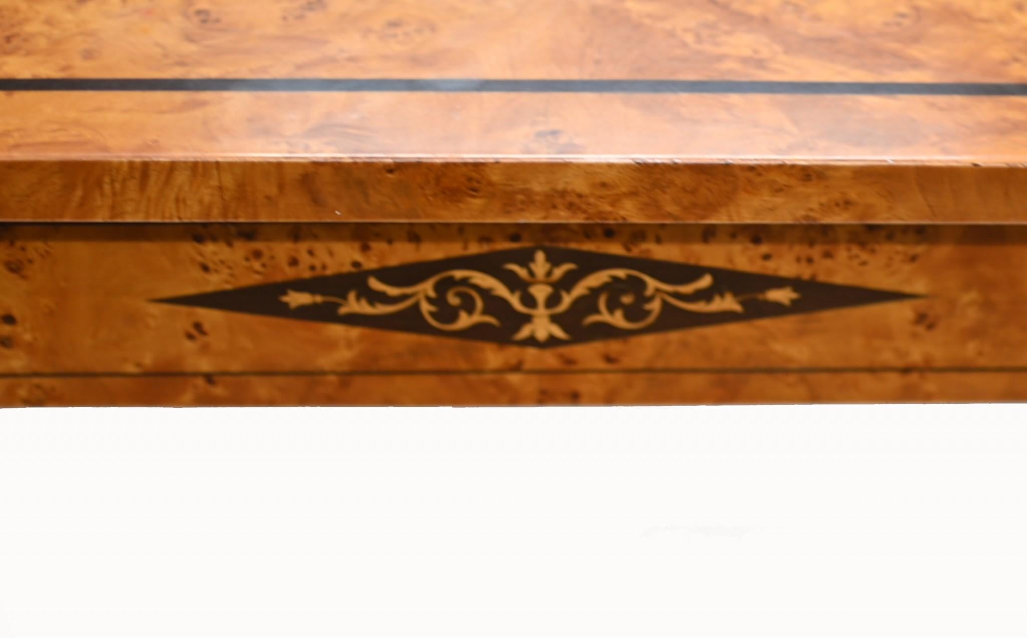 Antike italienische Konsole Tisch und Spiegel Satinholz Ebenholz Inlay (Seidenholz) im Angebot