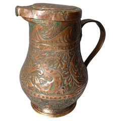 Antique Italian Copper Wine pitcher 18th Century Venetian Venice European  