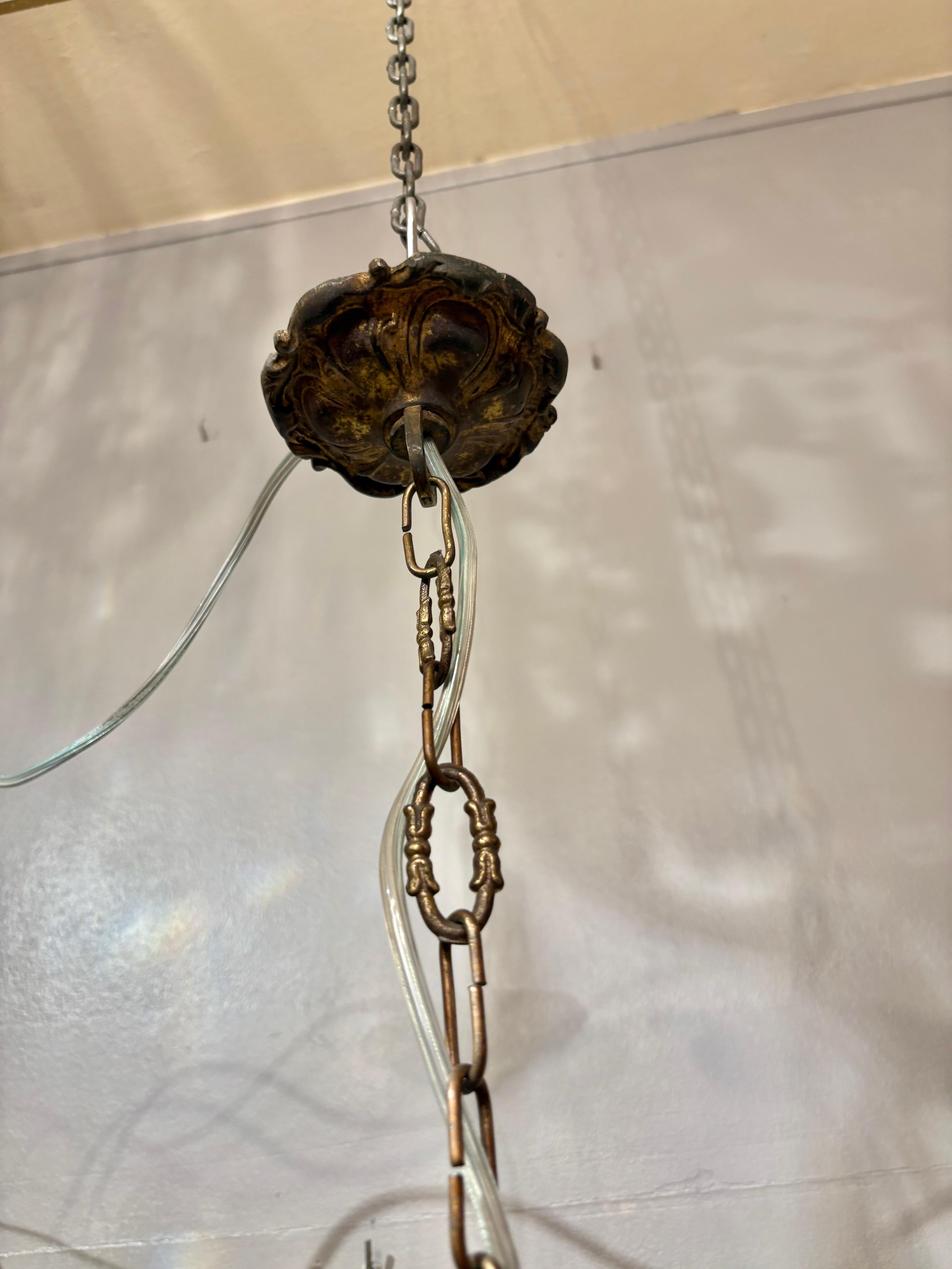 Antique Italian Crystal Chandelier en vente 5