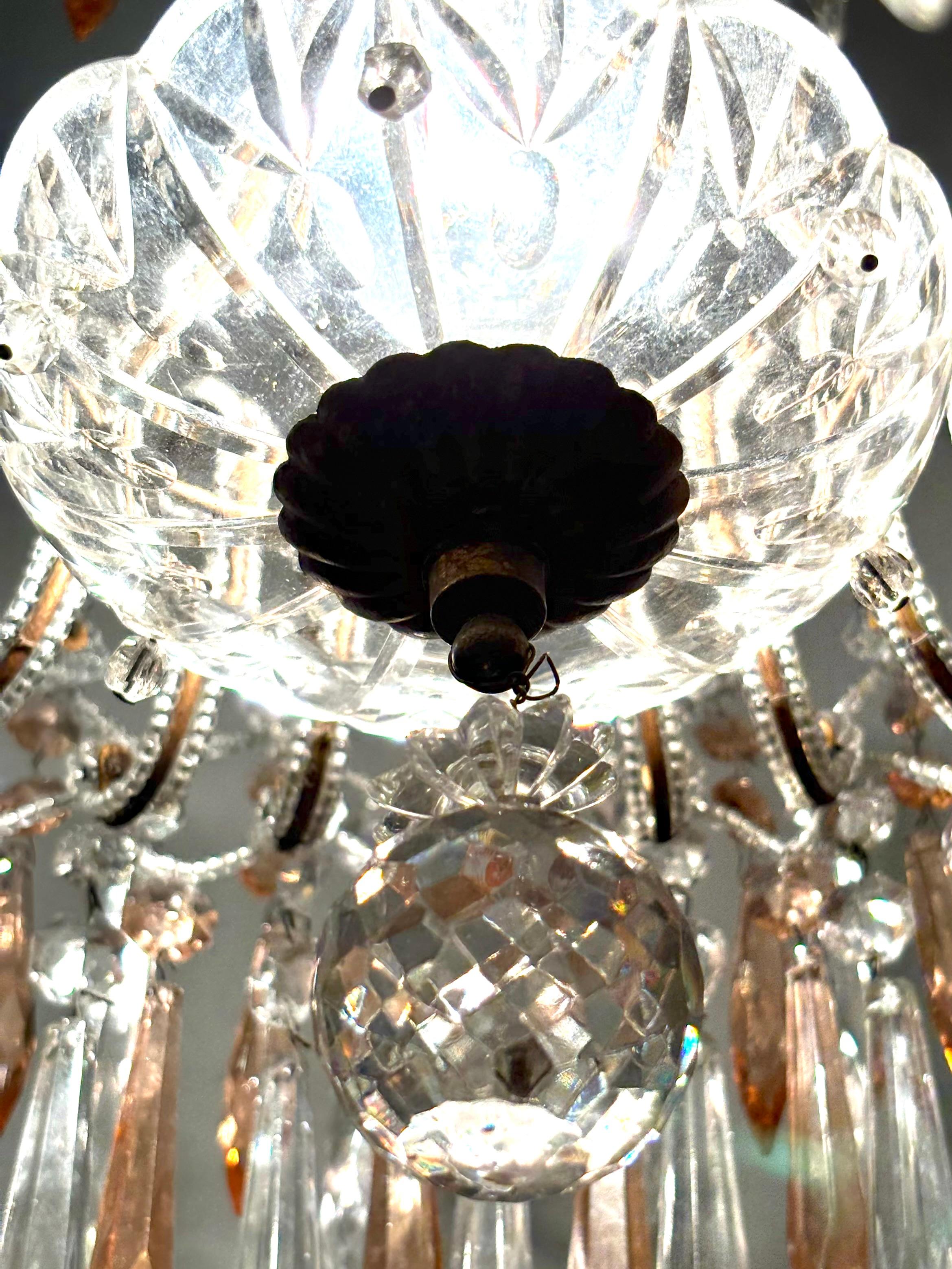 Antique Italian Crystal Chandelier For Sale 2