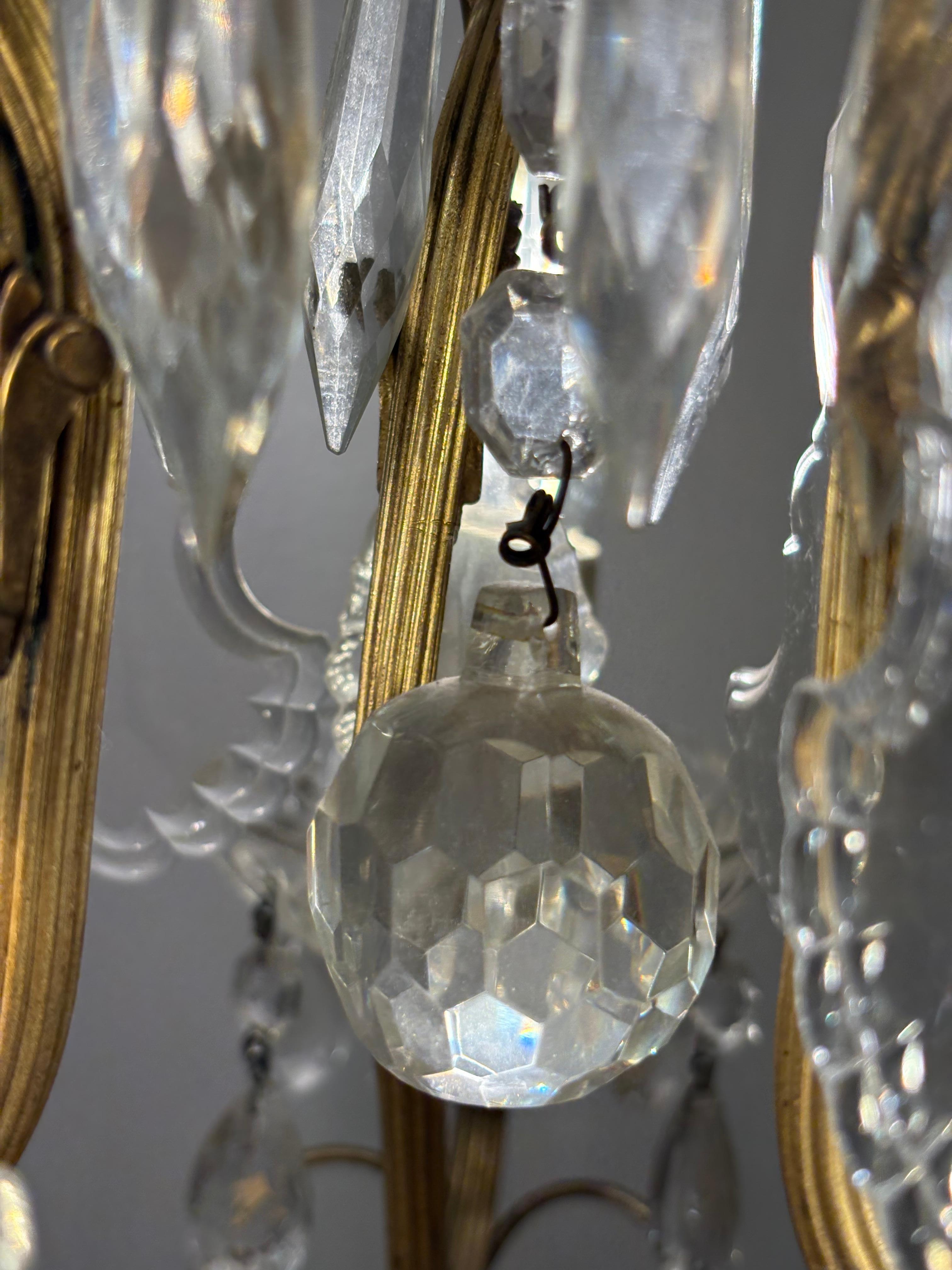 Antique Italian Crystal Chandelier en vente 2