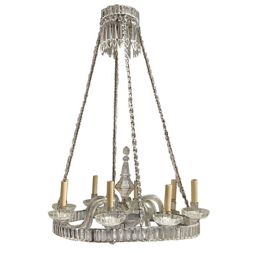 Antique English Crystal Chandelier For Sale