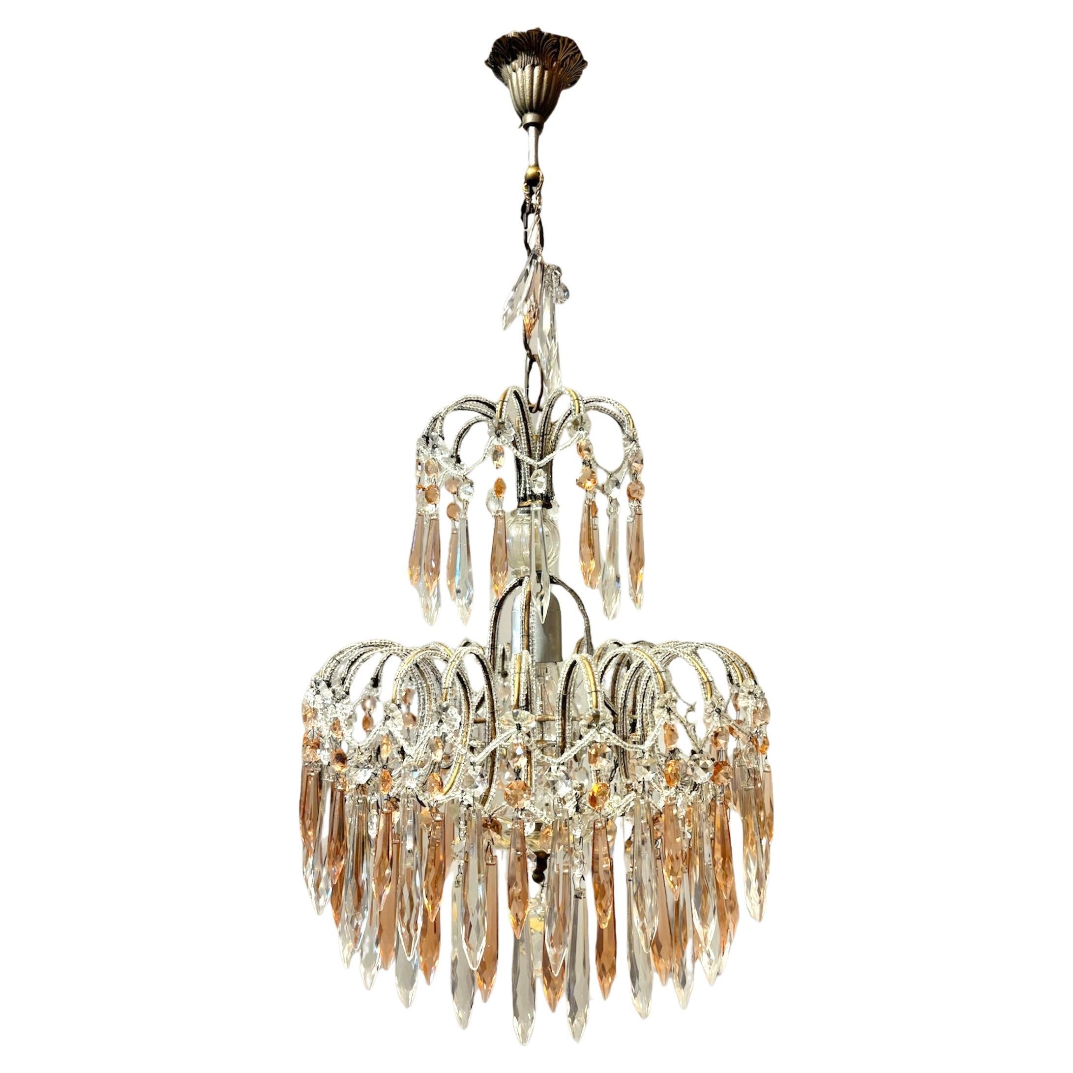 Antique Italian Crystal Chandelier