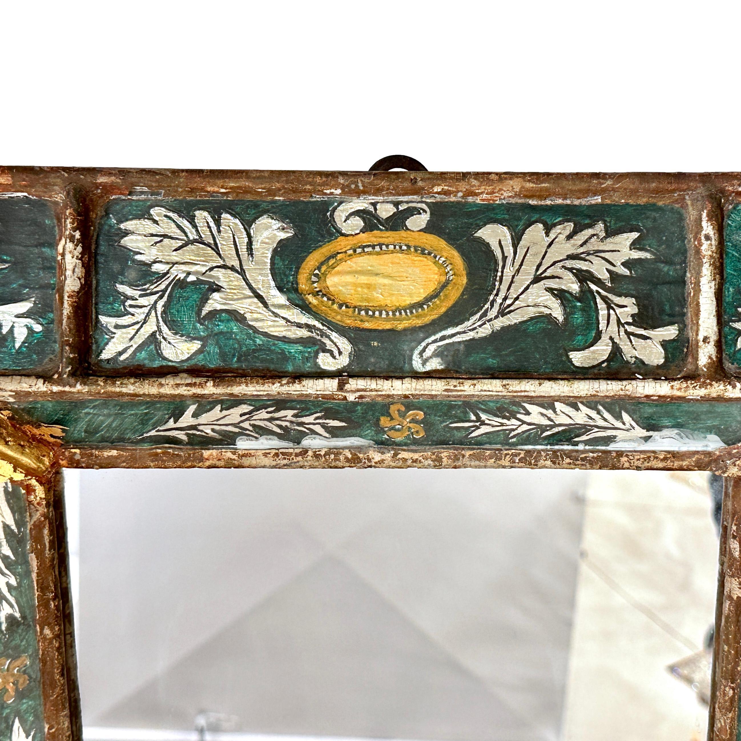 Early 20th Century Antique Italian Églomisé Mirror  For Sale